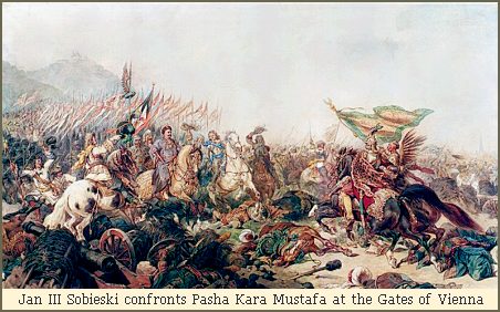 Jan III Sobieski confronts Pasha Kara Mustafa at the Gates of Vienna