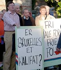 Demo at the Belgian embassy