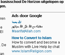 Google ads in De Telegraaf