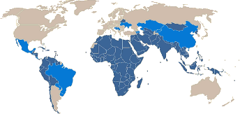 Map of the Non Aligned Movement