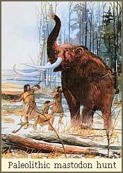 Paleolithic mastodon hunt