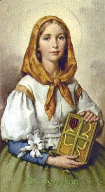 St. Dymphna with Lilies, no sword