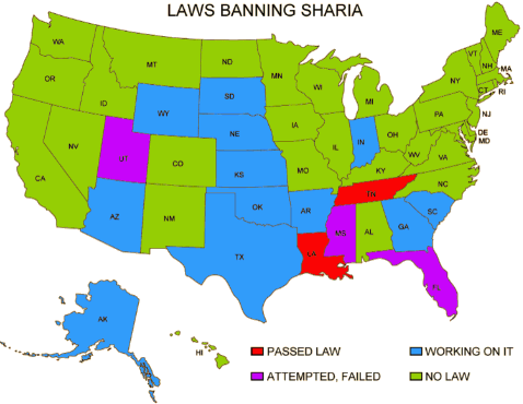 Sharia ban map